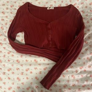 Sky and Sparrow Ribbed, cropped long sleeve